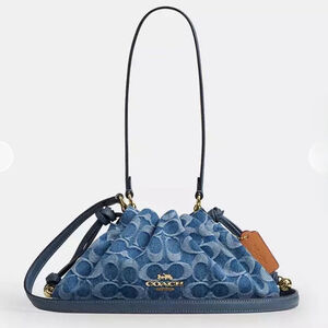 NEW Coach Faye Shoulder Bag In Signature Denim NWT